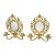 19th century Brass Two Candle Mirrored Wall Sconces - A Pair For Sale
