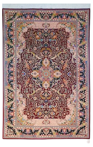 Vintage Chinese Rug in Silk, 1990s