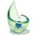 Murano Vintage Murano Bright Green Electric Blue Italian Art Glass Mid Century Sculptural Seashell Ashtray For Sale - Image 4 of 6