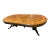 Monumental 19th Century Antique French Empire Dining Table in Burlwood, Satinwood and Mahogany - 60" Round Expands to 96" Oval For Sale