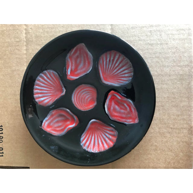 French Majolica Oyster Plate circa 1950.