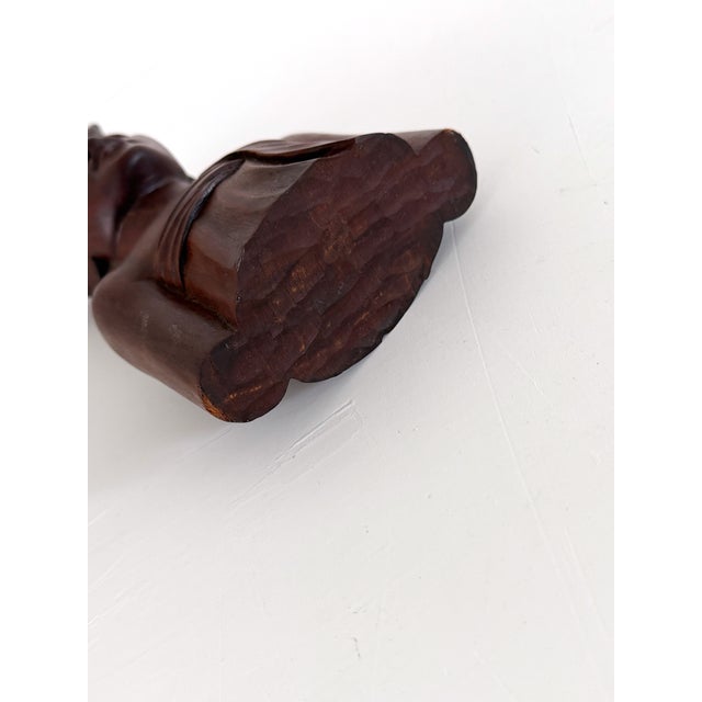 Mid Century Carved Wood Balinese Bust For Sale - Image 13 of 13