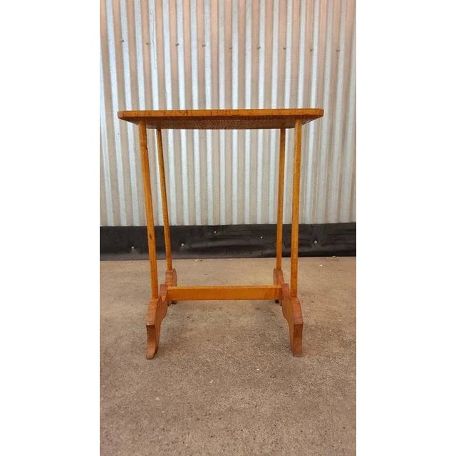 Early 20th Century Tiger Maple Folk Art End Table For Sale - Image 5 of 7