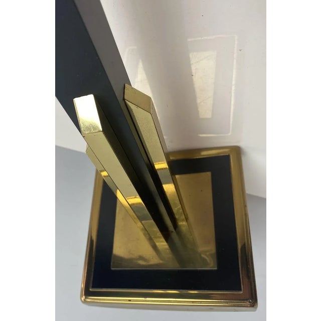 Vintage Gold and Brass Black Table Lamp, 1970s For Sale - Image 15 of 17