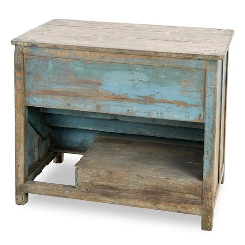 Display Furniture in Teak with Blue Patina For Sale - Image 3 of 8