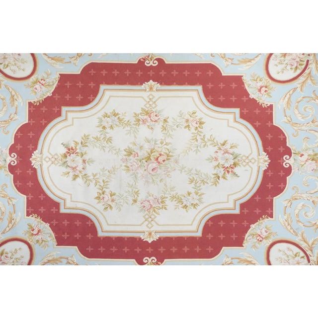 Cream Aubusson Rug 8'0'' X 10'0'' For Sale - Image 8 of 11