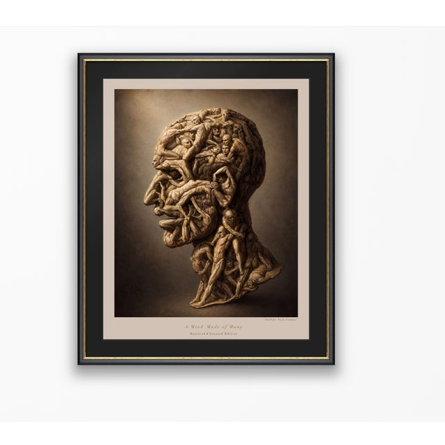 Atelier Aria Lumae Filippo Balbi 1854 Testa Anatomica Human Figure Composite Gallery Board Print For Sale - Image 9 of 15