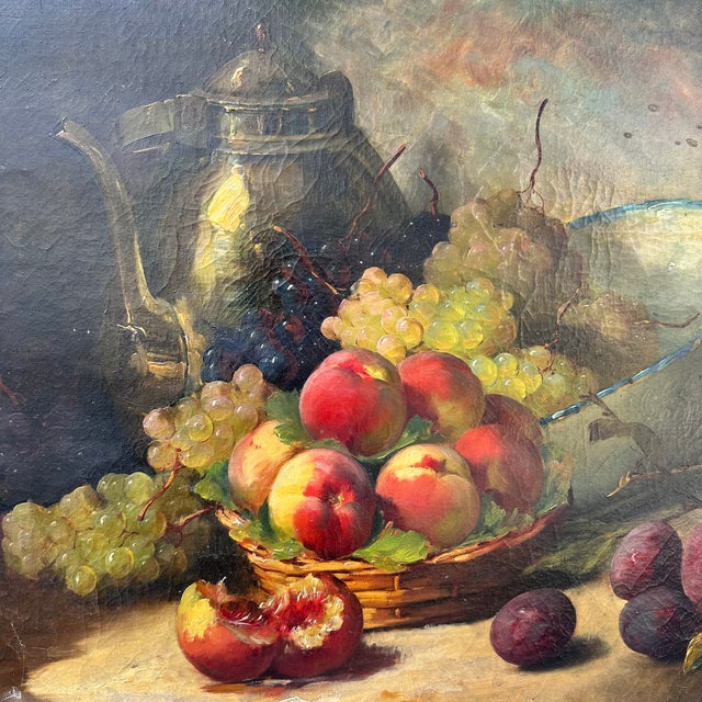 Alfred-Arthur Brunel De Neuville, Bodegón De Frutas, 1800s, Oil on Canvas For Sale - Image 12 of 18