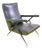 Green Faux Leather Reclining Lounge Chair attributed to Silvio Cavatorta For Sale