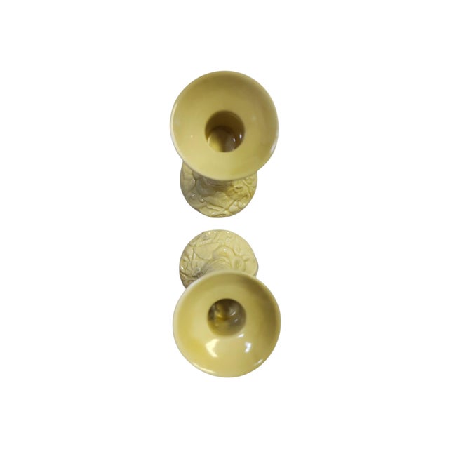 Mid 20th Century Vintage Bordallo Pinheiro Candlesticks Pair For Sale - Image 5 of 7