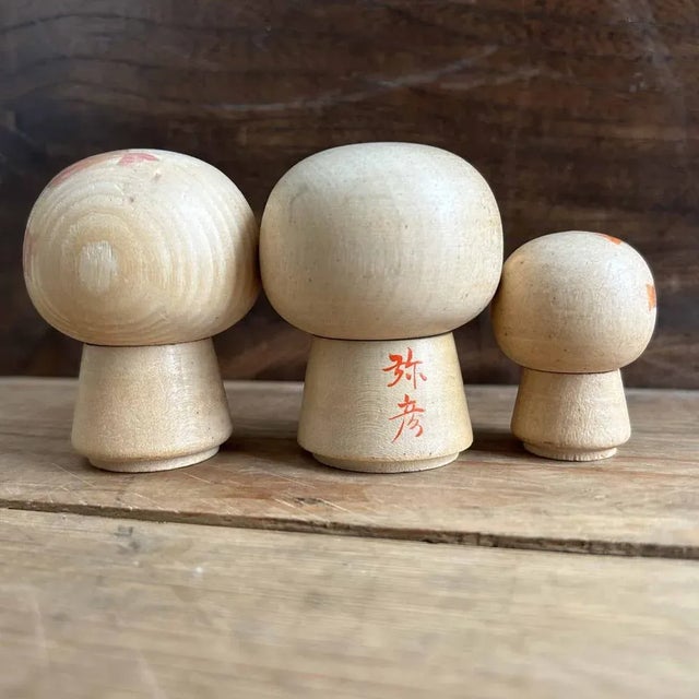 Vintage Kokeshi Dolls by Sanpei Yamanaka, Japan, 1960s, Set of 3 For Sale - Image 9 of 10