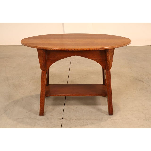 Stickley Mission Collection Oak Limbert Library Table For Sale - Image 15 of 18