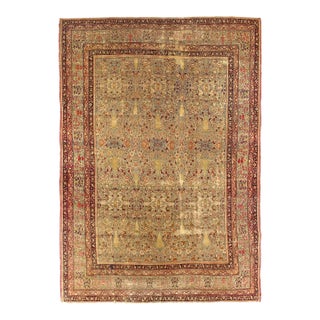 Pasargad DC Antique Beige Fine Hand Knotted Persian Kermanshah Rug For Sale