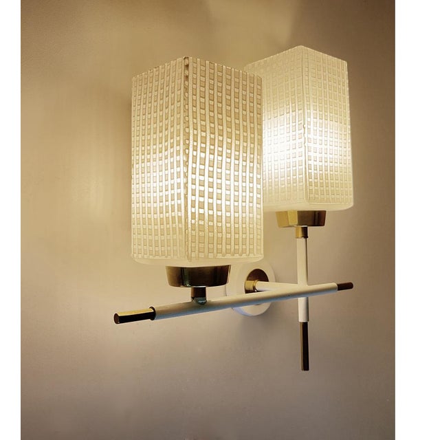 Vintage French Glass Sconces, 1960s, Set of 2 For Sale - Image 16 of 18