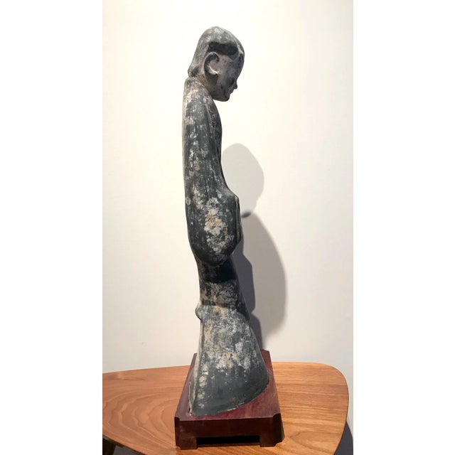 Tomb Lady in Waiting Figurine Han Dynasty For Sale - Image 9 of 13