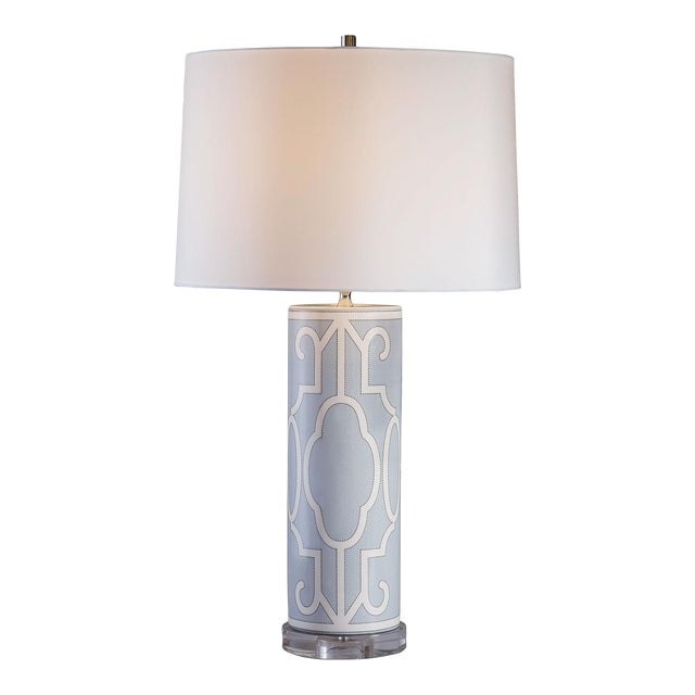 Scalamandre Maison by Port 68 Ming Fretwork Lamp For Sale