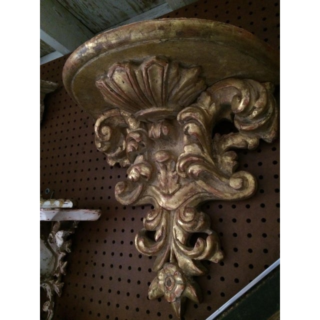 Gold Spanish Style Giltwood Wall Sconce For Sale - Image 8 of 11