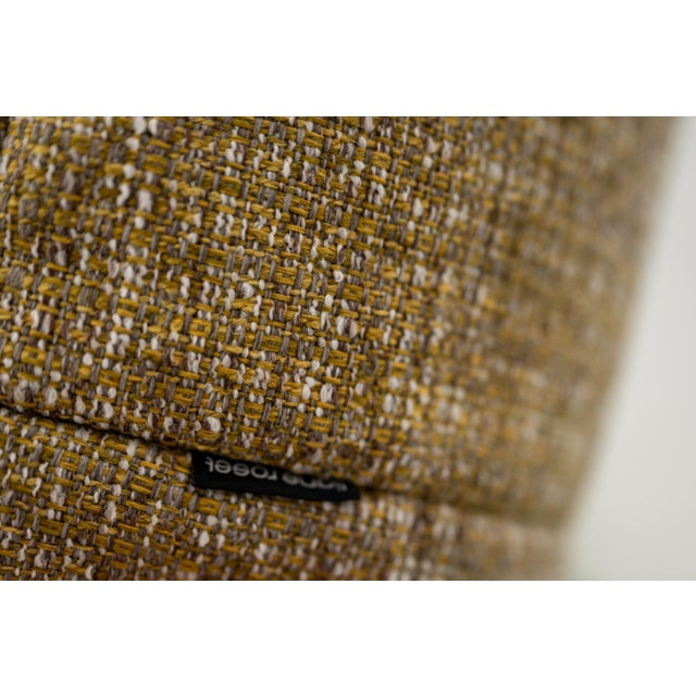 Togo Lounge Chair and Pouf in Caramel Loop Fabric by Michel Ducaroy for Ligne Roset, 1973, Set of 2 For Sale - Image 15 of 18