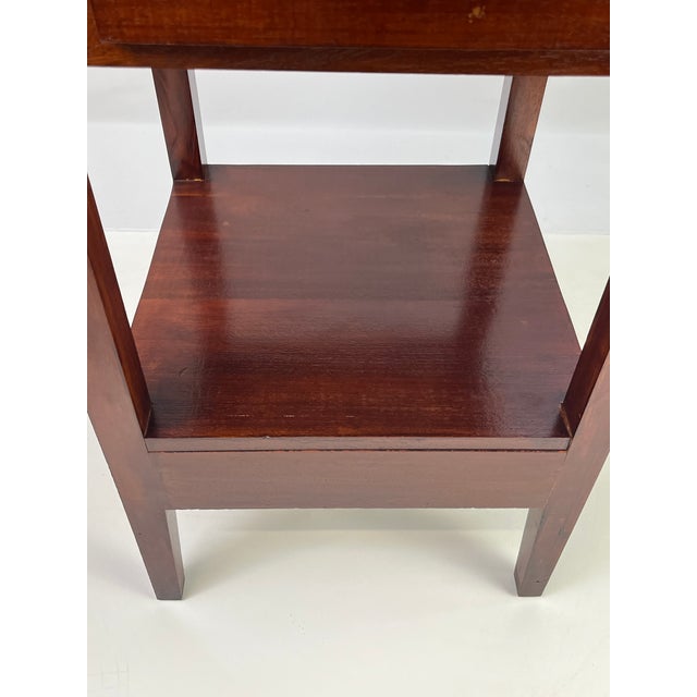 Antique Country Solid Mahogany Washstand / Bedside Table For Sale - Image 9 of 13