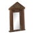 Antique Indian Teakwood Window Frame, C. 1880-1900, With a Mirror Added For Sale