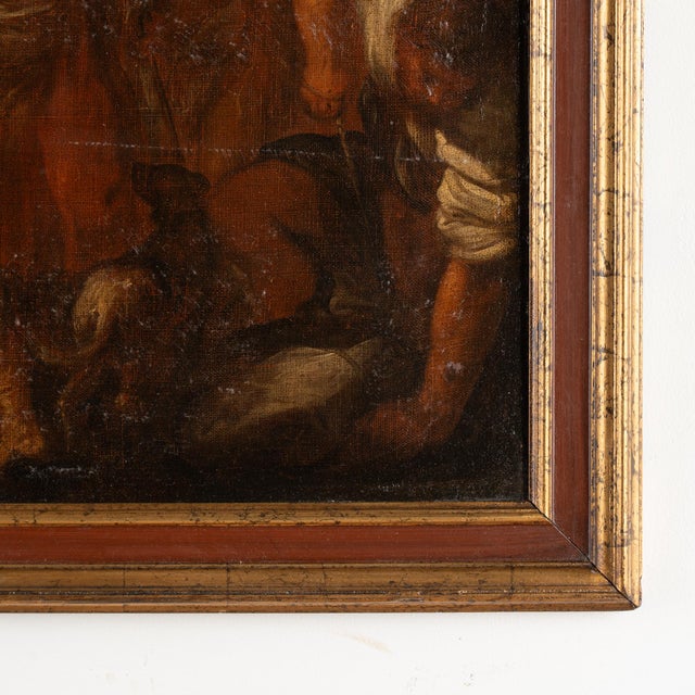 Early 18th Century Oil on Canvas Laid on Board Painting, Italian School For Sale - Image 10 of 11