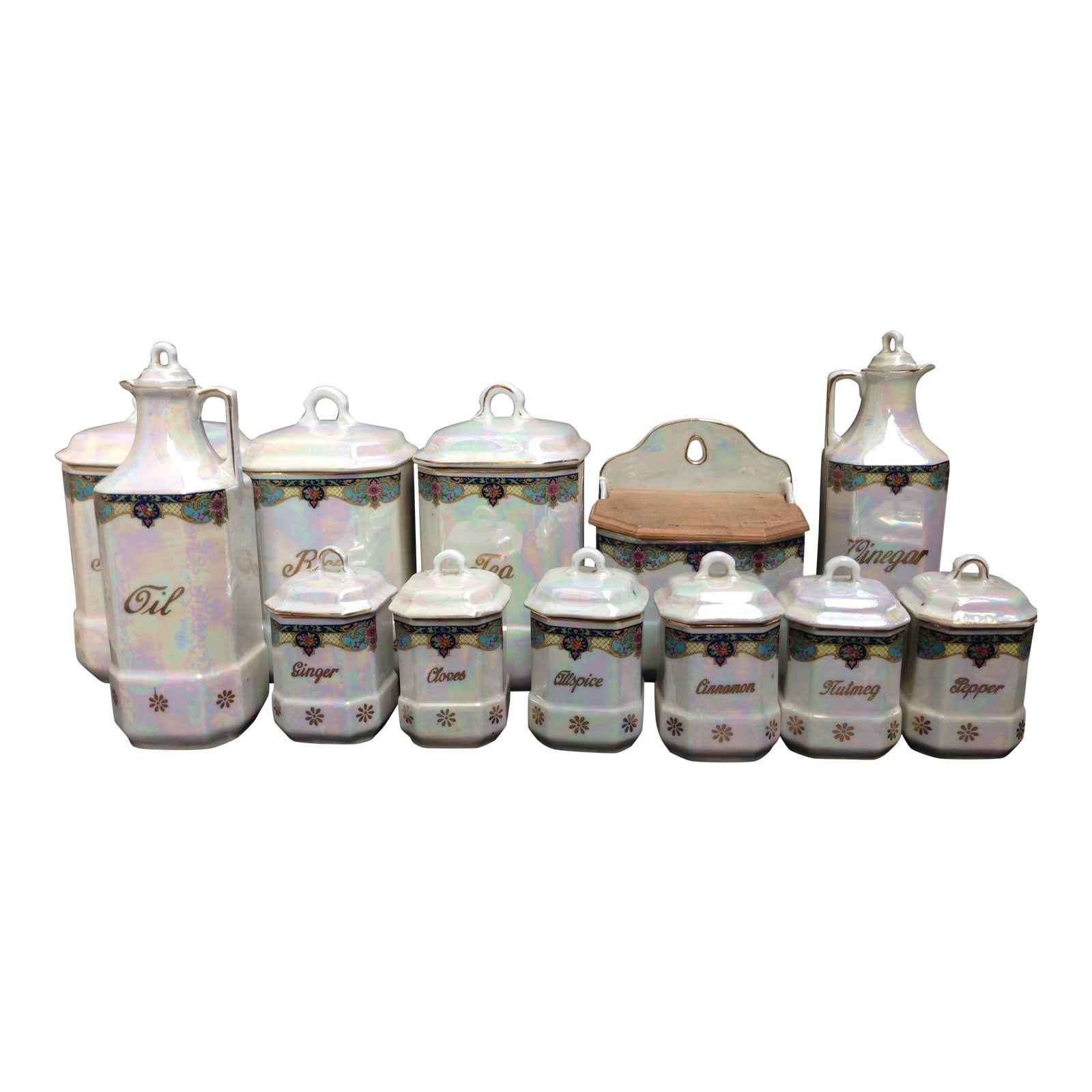 Early 20th Century Kitchen Canister Storage Set Set Of 12 Chairish