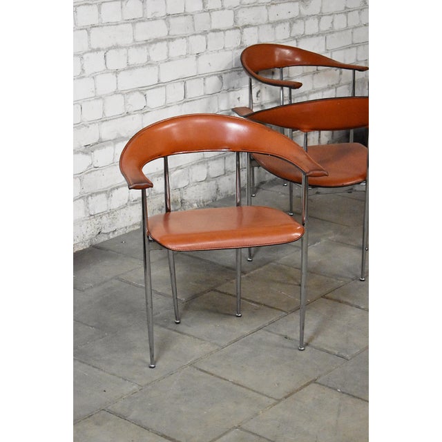 1980s P40 Chairs by Giancarlo Vegni and Gianfranco Gualtierogotti for Fasem, 1980s, Set of 4 For Sale - Image 5 of 10