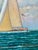 Yacht Racing Sailing Seascape Oil Painting on Canvas, Unstretched, by D. Tayler For Sale - Image 6 of 6