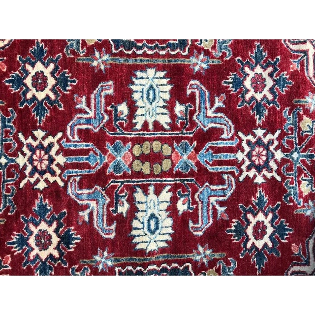 Decorative Afghan rug, Persian Mahal design, late 20th century with a beautiful decorative design and nice colors,...