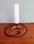 Scandinavian Tripod Table Lamp in Brass, Teak and White Satin Opaline Glass, 1960 For Sale - Image 14 of 15