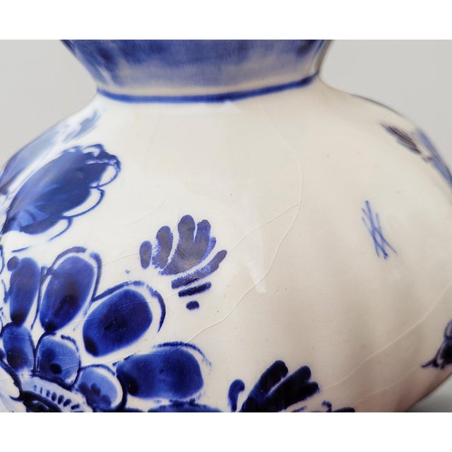 20th-Century Blue Delftware Knobbel Vases from Delft, Holland, 1920s, Set of 2 For Sale - Image 16 of 18