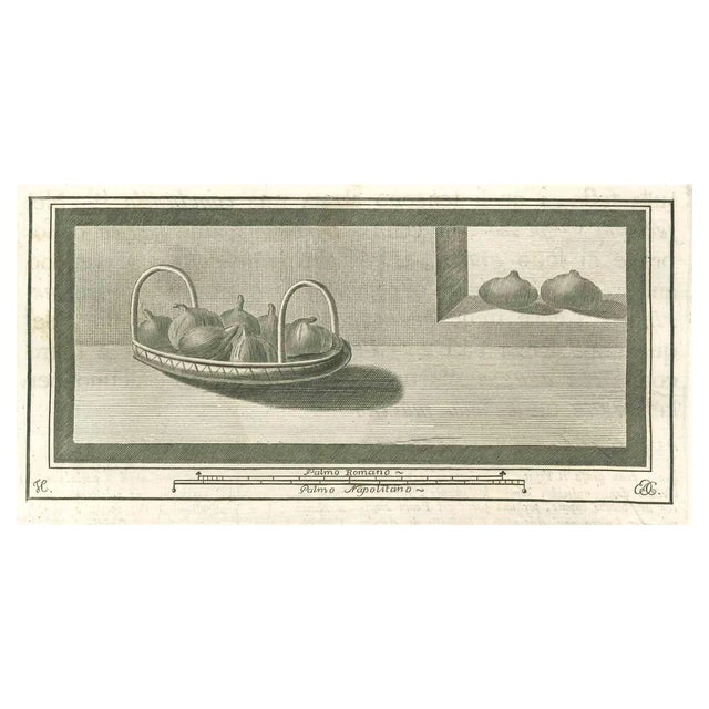 Various Authors, Still Life Fresco, Etching, 18th Century For Sale