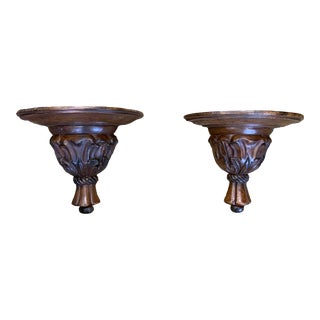Early 20th Century French Wall Shelves - a Pair For Sale