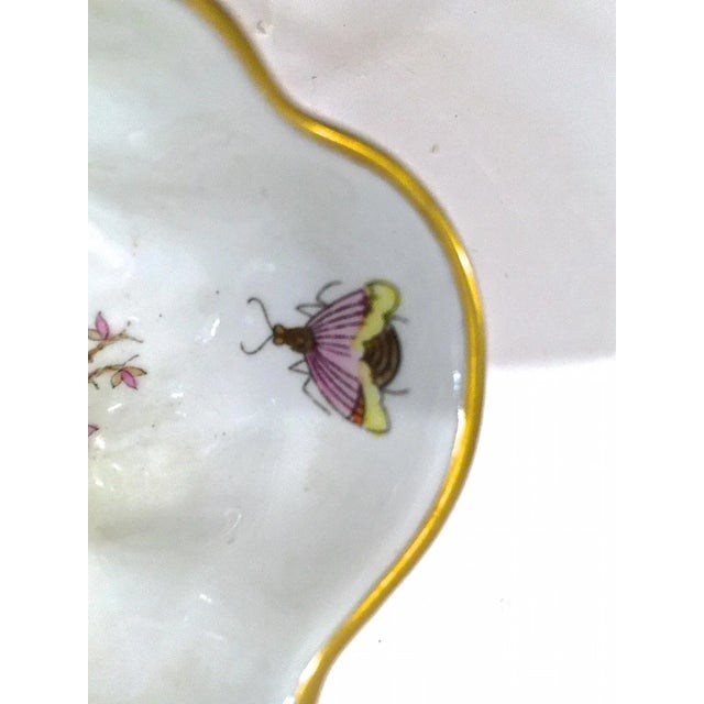 Herend Vintage Herend Widbird & Butterfly Leaf Dish For Sale - Image 4 of 8
