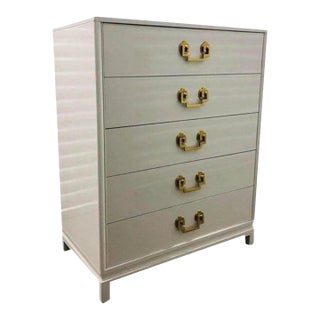 1950’s Chinoiserie Mahogany Highboy Dresser by Landstrom Furniture For Sale