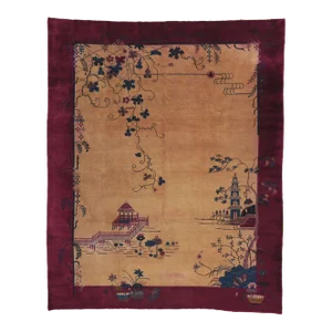 Early 20th Century Antique Chinese Art Deco Rug, 09'01 X 11'02