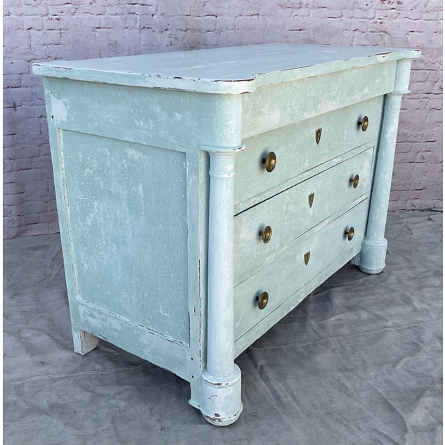 Wood Early 19th Century French Empire Painted Commode For Sale - Image 7 of 10