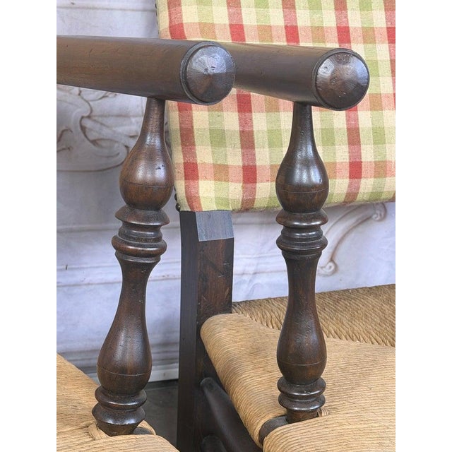 Pair of French Country Style Lounge Chairs W/ Ottomans For Sale - Image 11 of 15