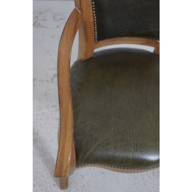 Set of 8 French Style Leather Upholstered Armchairs For Sale In Philadelphia - Image 6 of 18