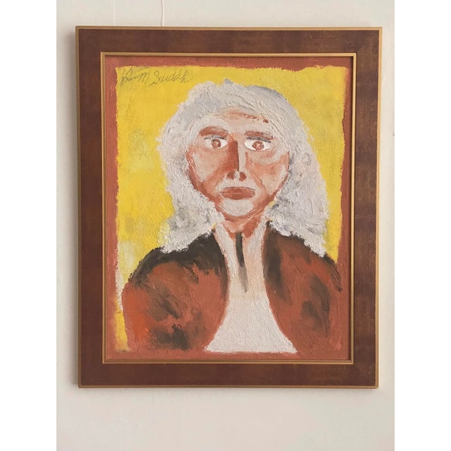 Vintage Jimmy Lee Sudduth “George Washington” Folk Art Portrait Painting For Sale - Image 10 of 13