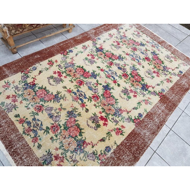 Textile Vintage Handknotted Floor Rug, 1960s For Sale - Image 7 of 11