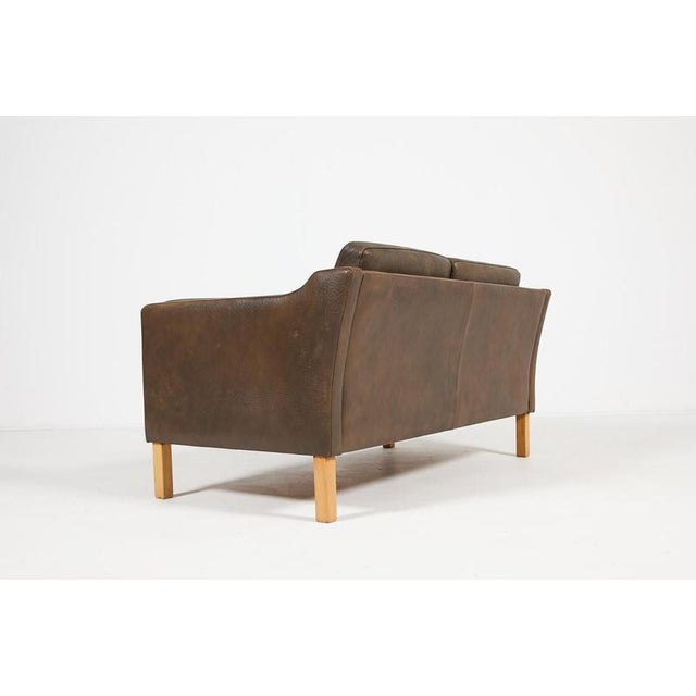Animal Skin Two-Seater Sofa in Leather from Vemb, 1980s For Sale - Image 7 of 11