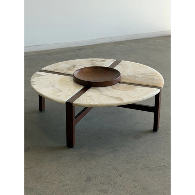 1970s Onyx Coffee Table With Removable Bowl by Edmond Spence For Sale - Image 18 of 18