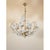 Mid-Century Modern 1970s Mid-Century Modern Italian Floral Chandelier in White Murano Glass and Brass For Sale - Image 3 of 7
