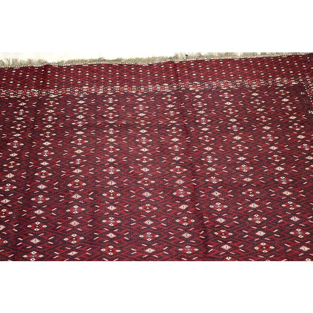 1920s Vintage Nomadic Turkmen Yomut Kilim Rug For Sale - Image 5 of 18