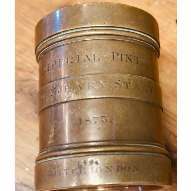 Antique Bronze Imperial Pint Measure from Potter of London, 1875 For Sale - Image 4 of 6
