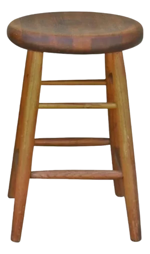 Early 20th Century Plank Seat Bar Stool