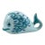 Vintage Peck and Peck Italian Ceramic Whale Piggy Bank Raymor Style 1960s Aqua Blue Teal MCM Bank Italy 032 For Sale