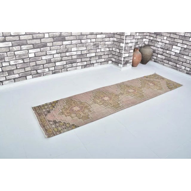 Antique Hallway Wool Runner Rug, 1960s For Sale - Image 11 of 11