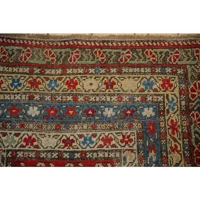 1890s Antique Armenian Karabagh Boteh Panel Wool Rug Runner For Sale - Image 10 of 10